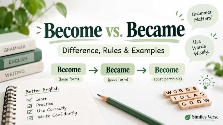 Become vs. Became